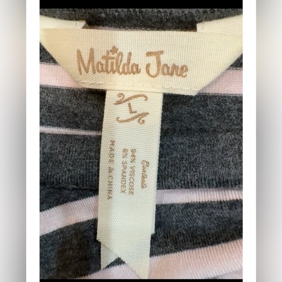 Matilda Jane casual Black and White Striped Long Sleeve Dress/Tunic - Picture 8 of 8